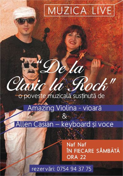 "De la Clasic la Rock"-muzica live cu Amazing Violina si Allen Casian