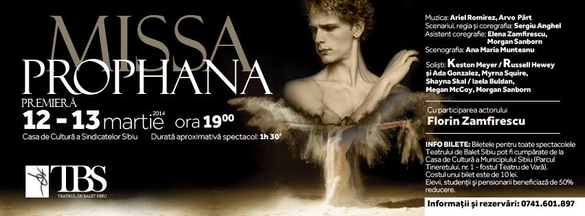 Missa Prophana - premieră de dans - teatru