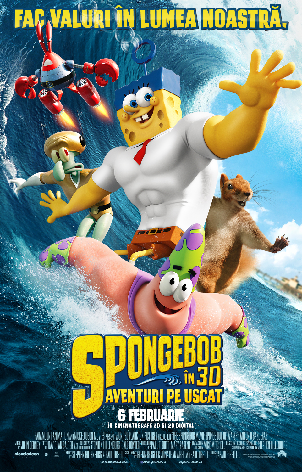 SpongeBob: Aventuri pe uscat – 3D Dublat / The SpongeBob Movie: Sponge out of the Water – 3D Dubbed (Premiera)