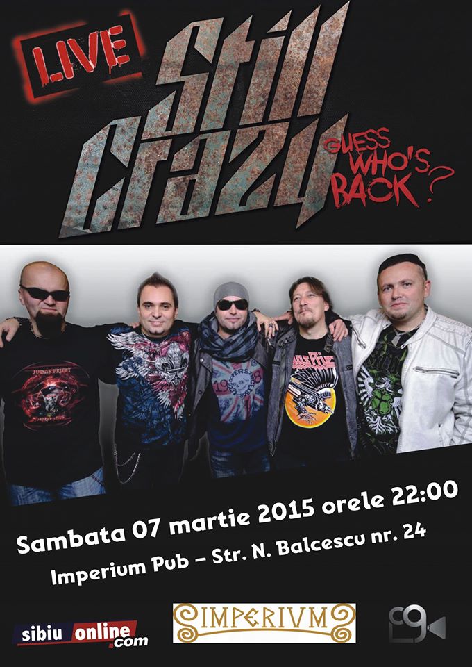 STILL CRAZY - ROCK BAND in Concert at Imperium Live Pub Sibiu
