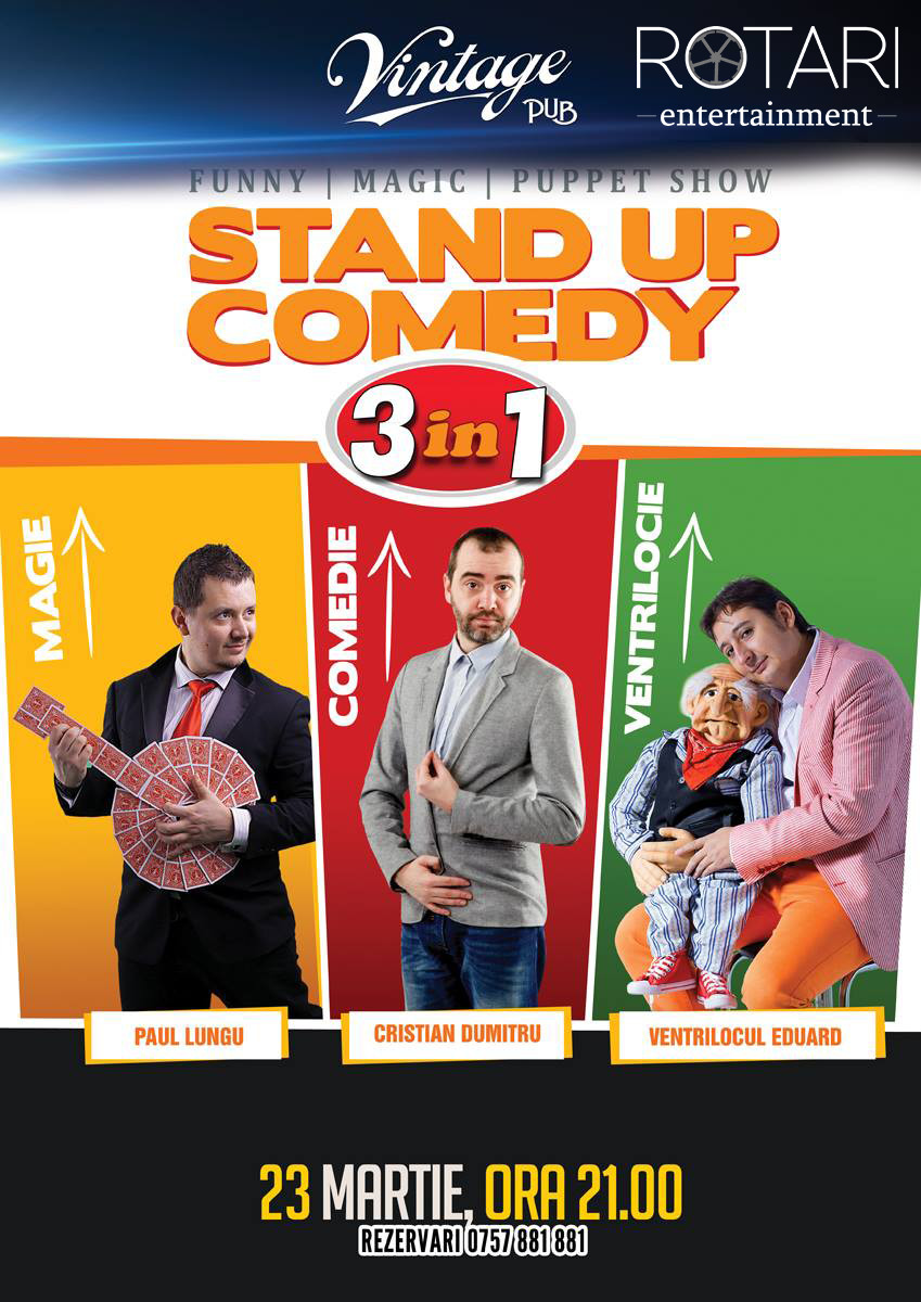 Stand-Up Comedy 3 in 1 @ Vintage Pub Sibiu