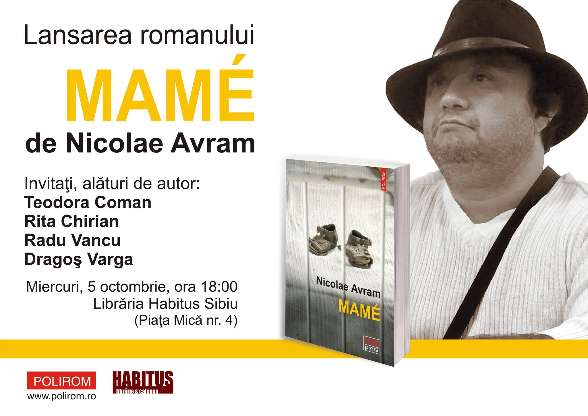 Lansare de carte: Mamé de Nicolae Avram