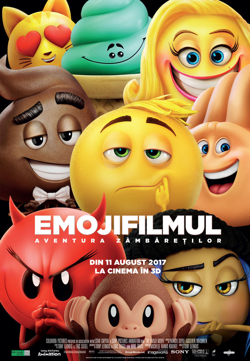 Emoji Filmul: Aventura zâmbăreţilor – 3D Dublat / The Emoji Movie (Premieră)