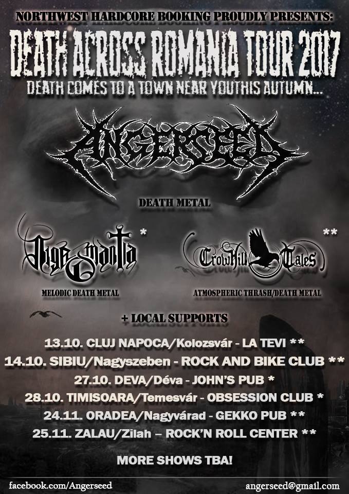 Concert Angerseed + Crowhill Tales - Sibiu, Rock N' Bike Club